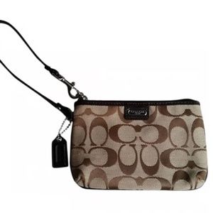 Coach Signature CC Canvas Wristlet